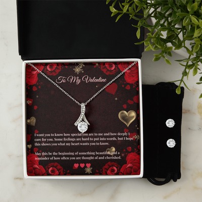 Alluring Beauty Necklace and Earring SET - To My Valentine #1