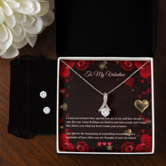 Alluring Beauty Necklace and Earring SET - To My Valentine #1