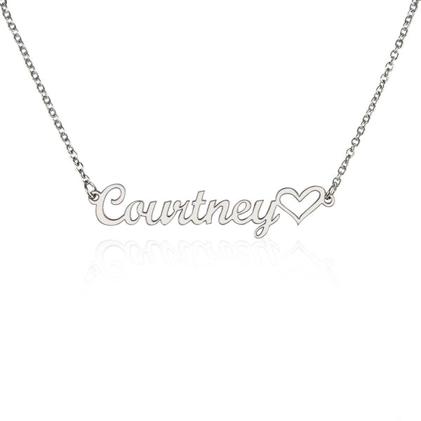 Heart Style Name Necklace