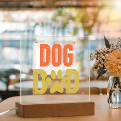 Acrylic Square Plaque - Dog Dad