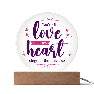 Acrylic Circle Plaque - My heart sings