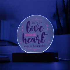 Acrylic Circle Plaque - My heart sings