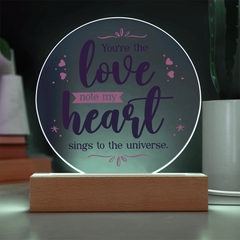 Acrylic Circle Plaque - My heart sings