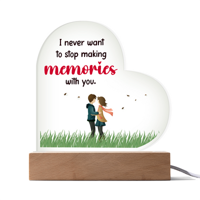 Acrylic Heart Plaque - Making Memories