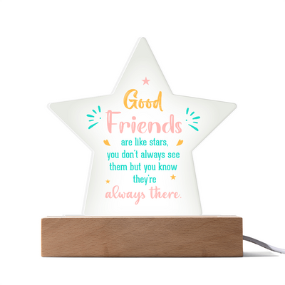 Acrylic Star Plaque - Good Friends