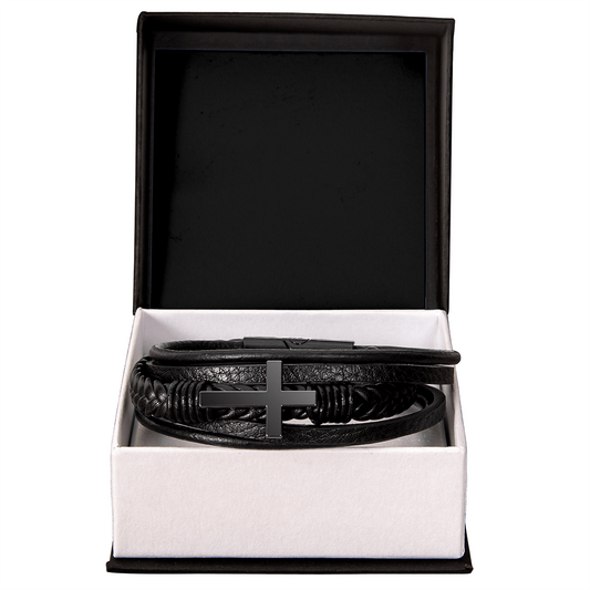 Cross Bracelet - Plain Black Backing