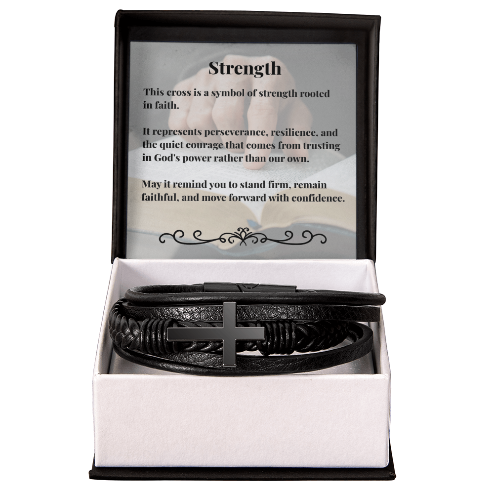 Cross Bracelet - Strength Backing