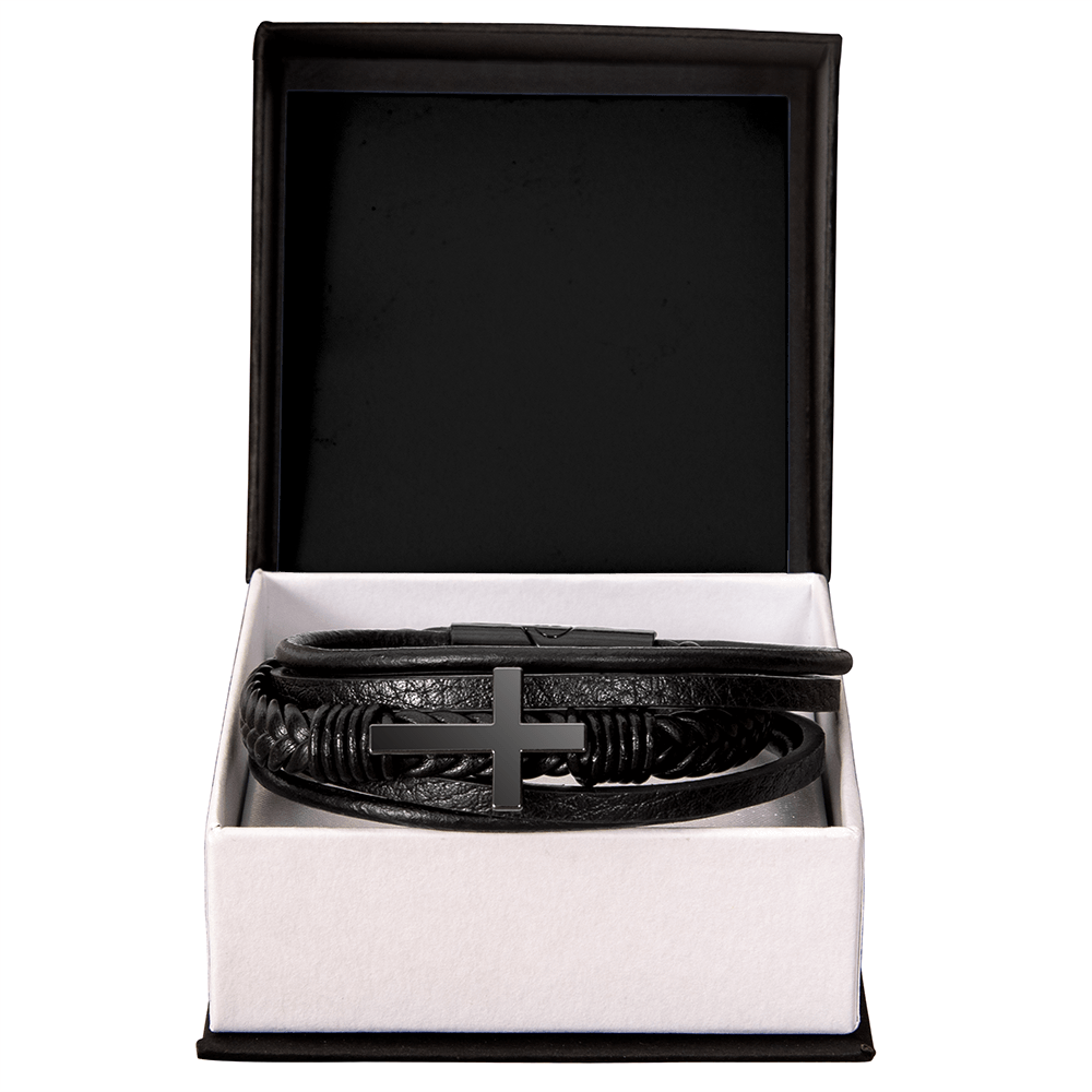 Cross Bracelet | Plain Black Backing