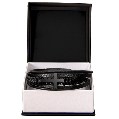 Cross Bracelet | Plain Black Backing