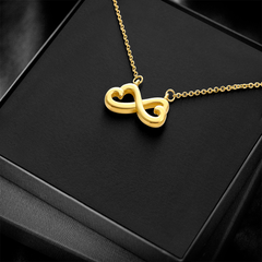 Endless Love Necklace  |  Plain Black Backing