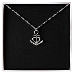 Anchor Necklace | Plain Black Backing