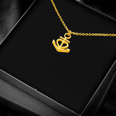 Anchor Necklace | Plain Black Backing