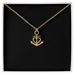 Anchor Necklace | Plain Black Backing