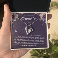 Forever Love Necklace | To My Beautiful Daughter – Mom