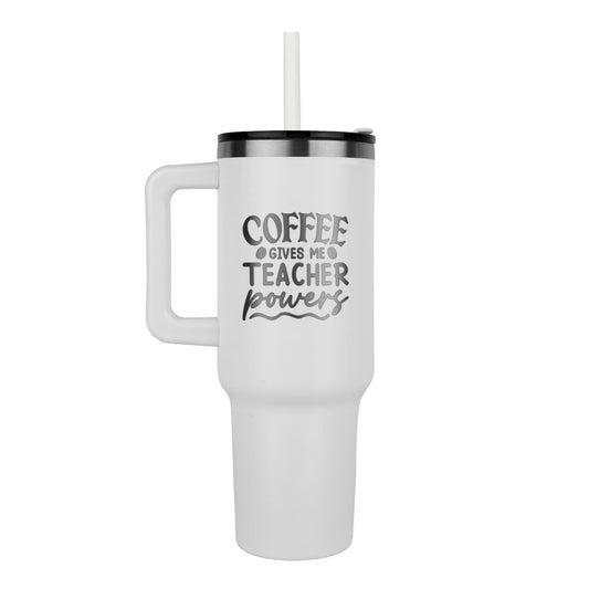 Tumbler - Coffee Gives Me Powers (Teacher's Mug)