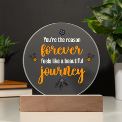Acrylic Circle Plaque - Forever Journey