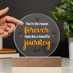 Acrylic Circle Plaque - Forever Journey