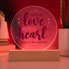 Acrylic Circle Plaque - My heart sings