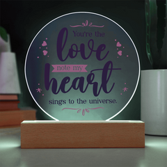Acrylic Circle Plaque - My heart sings
