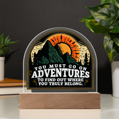 Acrylic Dome Plaque - Adventures