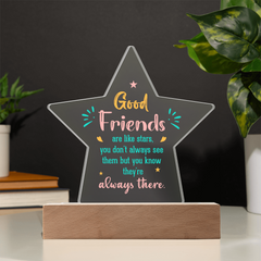 Acrylic Star Plaque - Good Friends