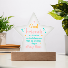 Acrylic Star Plaque - Good Friends