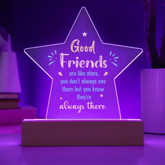 Acrylic Star Plaque - Good Friends