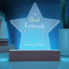 Acrylic Star Plaque - Good Friends