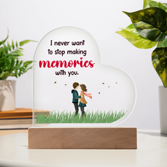 Acrylic Heart Plaque - Making Memories