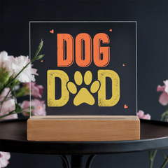 Acrylic Square Plaque - Dog Dad