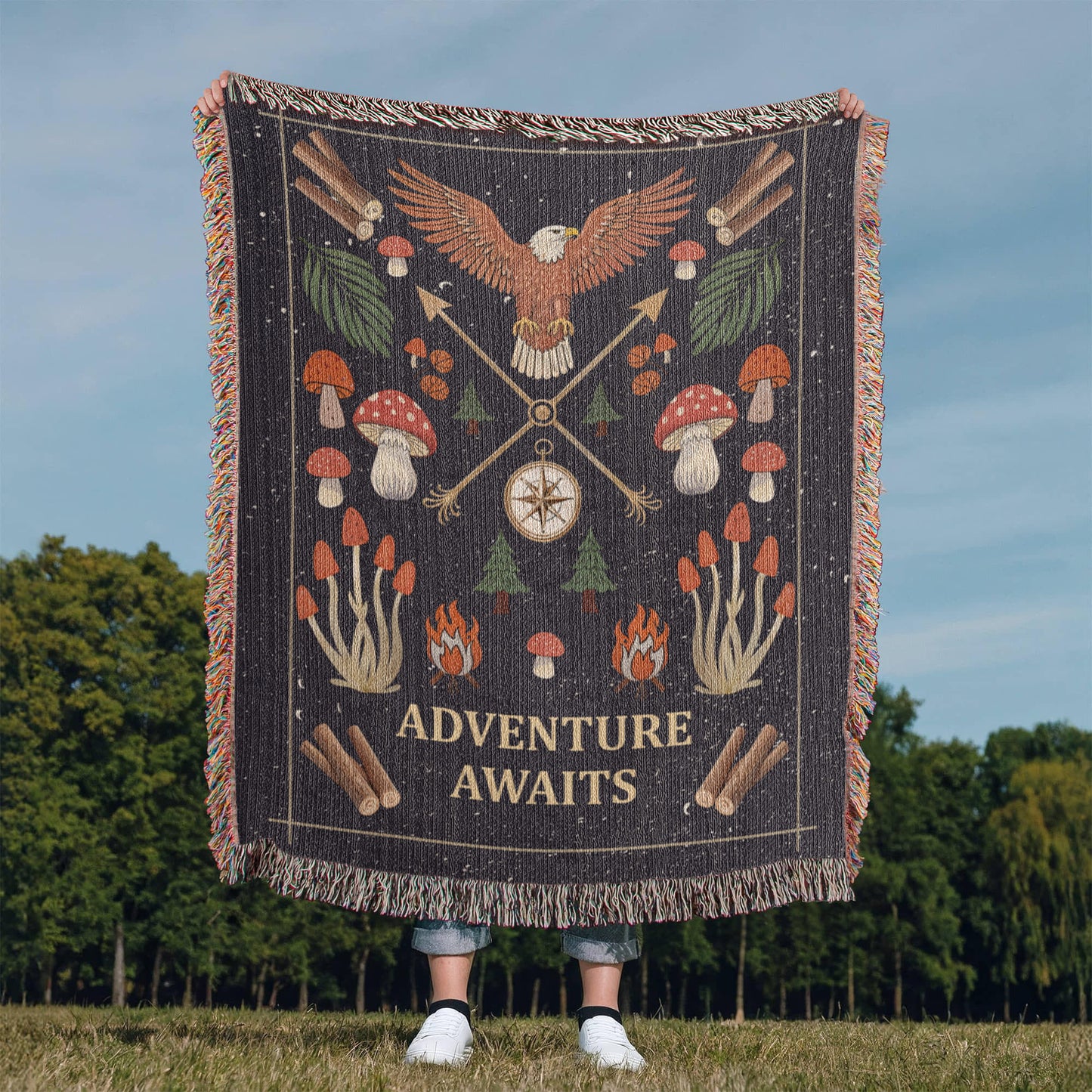 Woven Blanket - Adventure Awaits - xxx