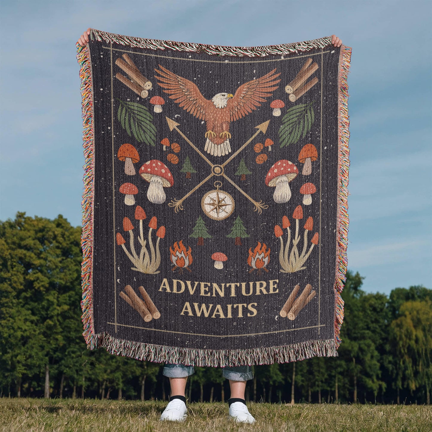 Woven Blanket - Adventure Awaits