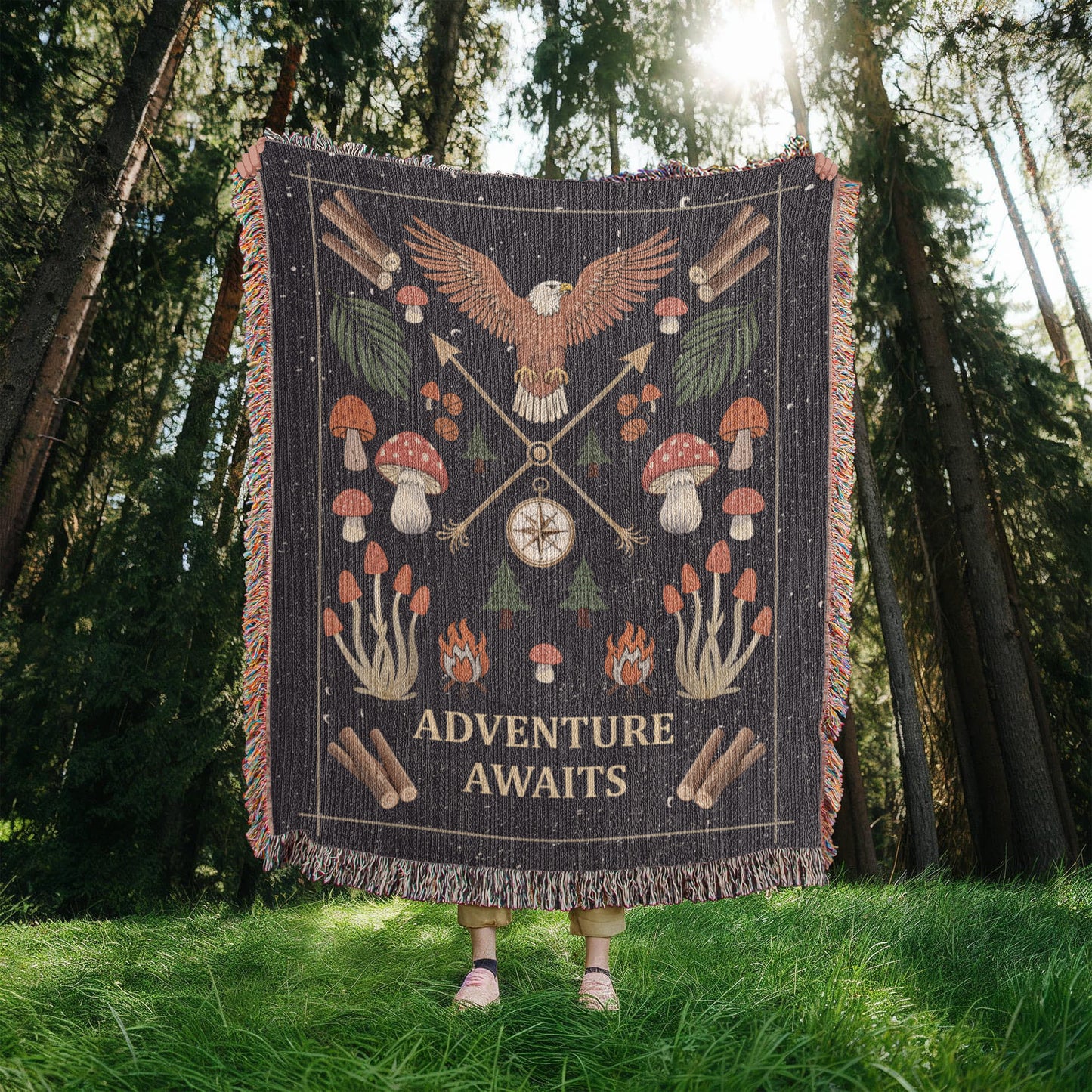 Woven Blanket - Adventure Awaits - xxx