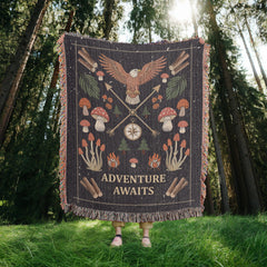Adventure Awaits - Woven Blanket