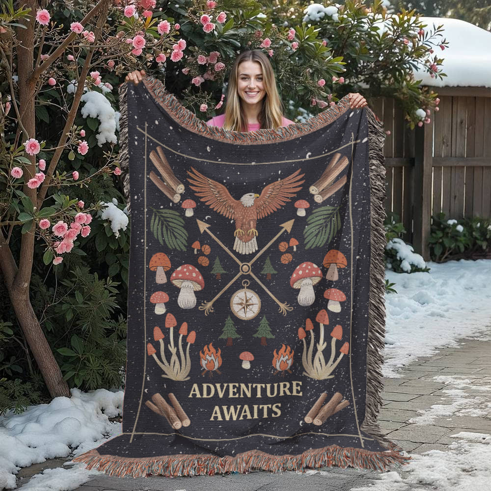 Woven Blanket - Adventure Awaits
