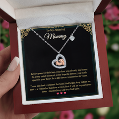 Baby Feet Heart Necklace - To My Amazing Mommy