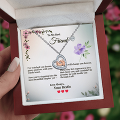 Baby Feet Heart Necklace - To My Best Friend