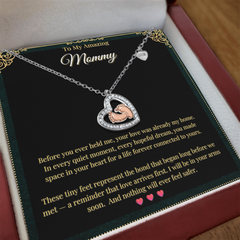 Baby Feet Heart Necklace - To My Amazing Mommy