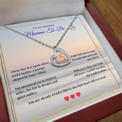 Baby Feet Heart Necklace - Momma-To-Be