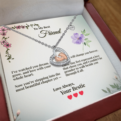 Baby Feet Heart Necklace - To My Best Friend