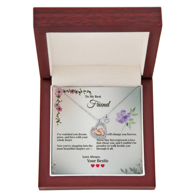 Baby Feet Heart Necklace | To My Best Friend