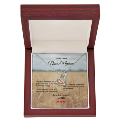 Baby Feet Heart Necklace | To My Sweet Niece / Nephew