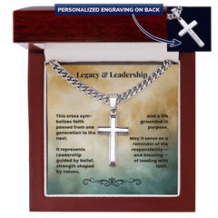 Personalized Cross with Cuban Link Chain | Legacy & Leadership