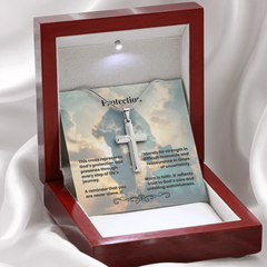 Artisan Cross Necklace with Snake Chain | Protection