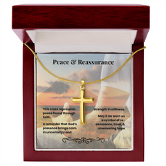 Artisan Cross Necklace with Snake Chain | Peace & Reassurance
