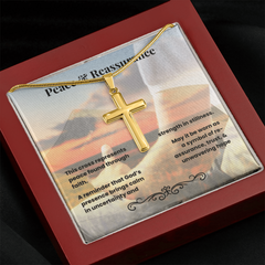 Artisan Cross Necklace with Snake Chain | Peace & Reassurance