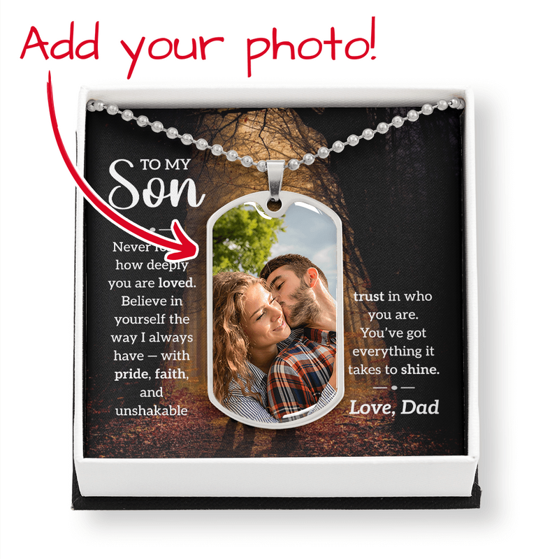 Dog Tag Necklace - To My Son From Dad