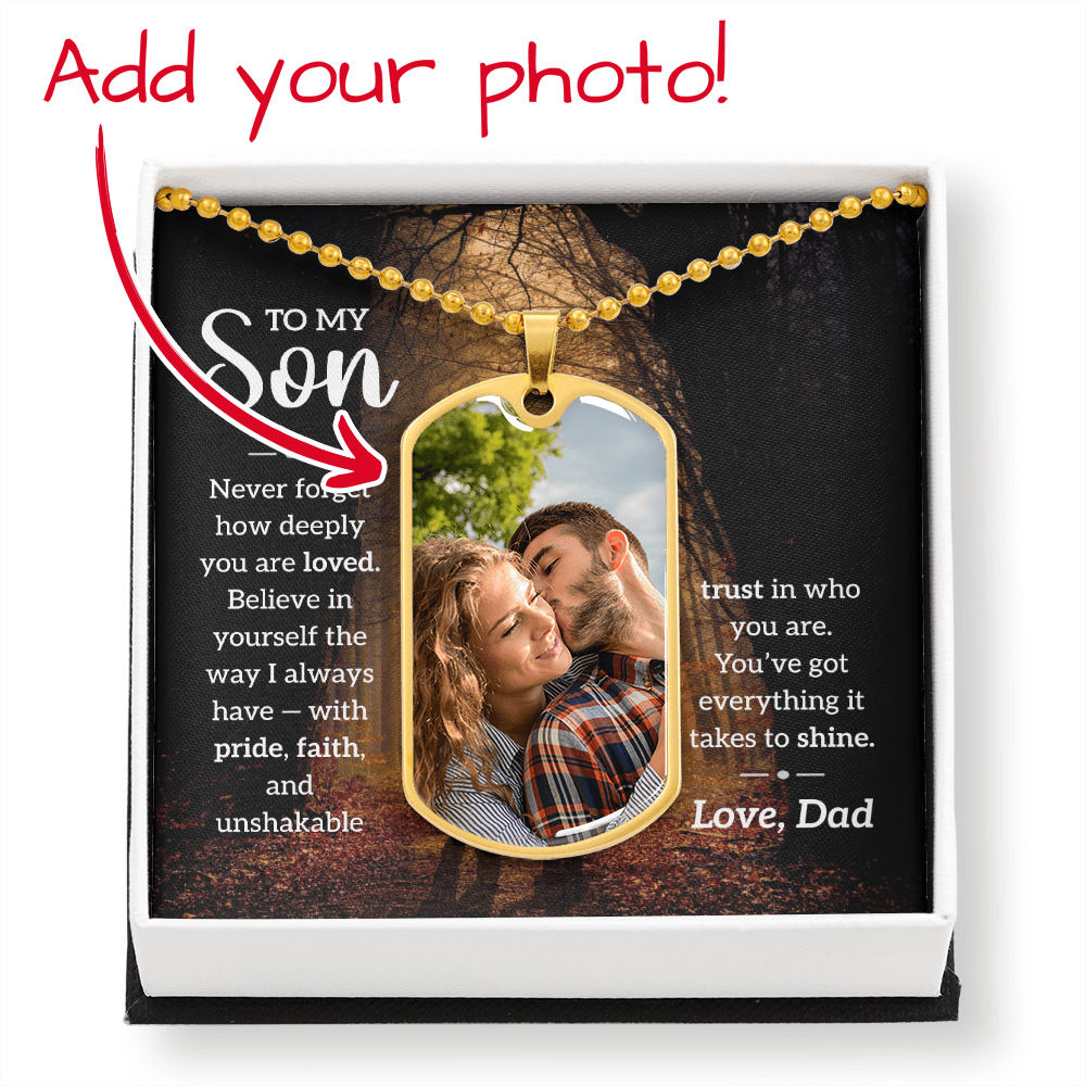 Dog Tag Necklace - To My Son From Dad