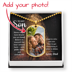 Dog Tag Necklace - To My Son From Dad