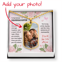 Dog Tag Necklace | To My Badass Granddaughter